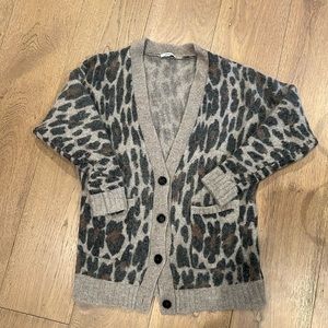 Rails spotted hazel button up sweater